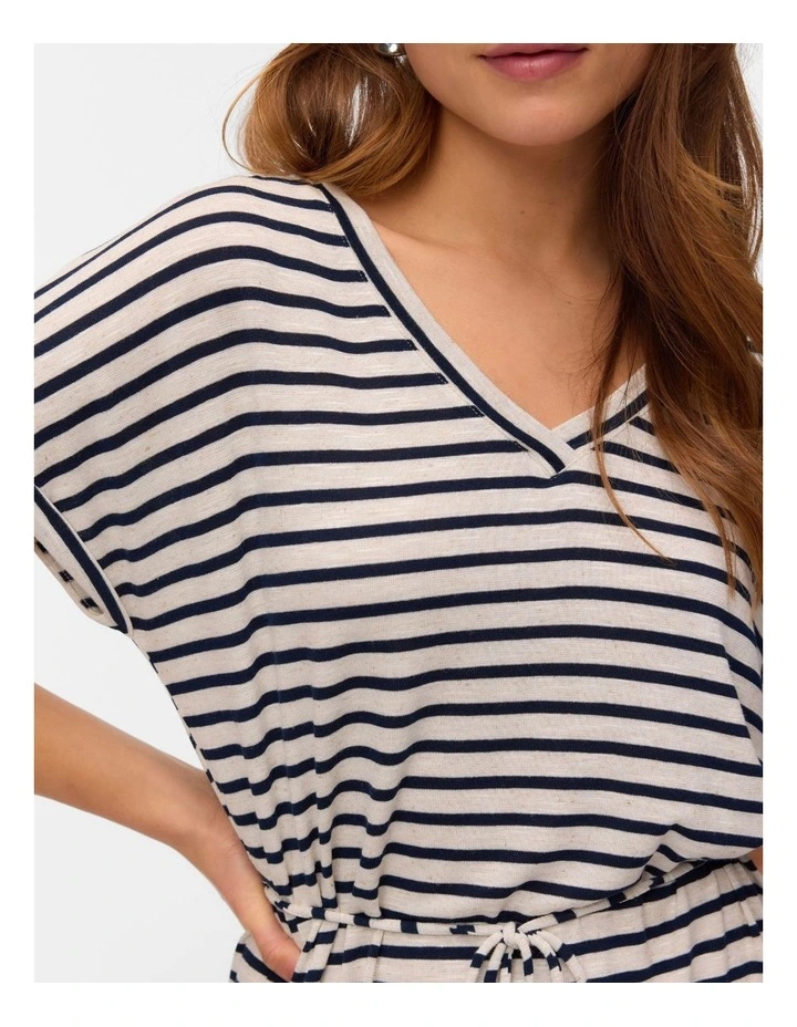Holly Everyday Stripe Dress in Silver image 2