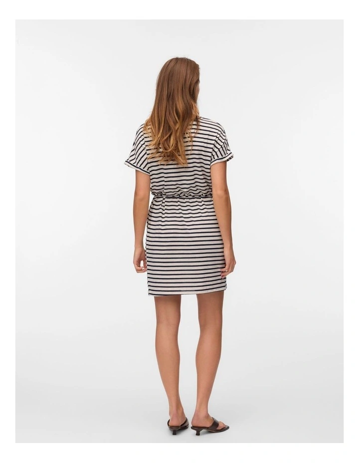 Holly Everyday Stripe Dress in Silver image 3