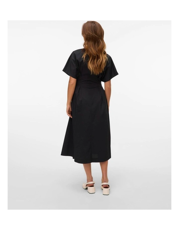 Friba Midi Shirt Dress in Black image 2