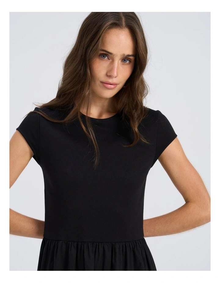 Rosemary Cap Maxi Dress in Black image 6