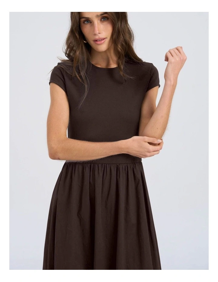 Rosemary Cap Maxi Dress in Chocolate image 2