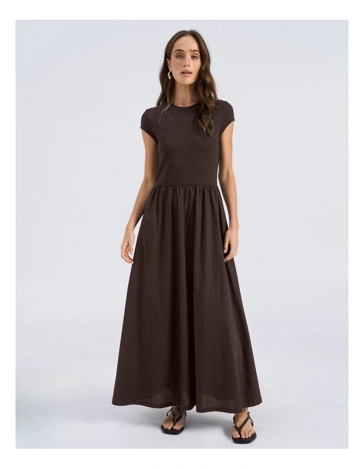Rosemary Cap Maxi Dress in Chocolate image 3