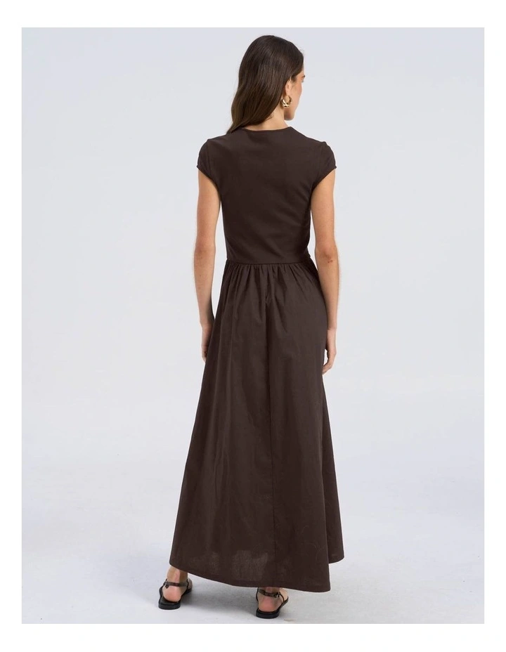 Rosemary Cap Maxi Dress in Chocolate image 5