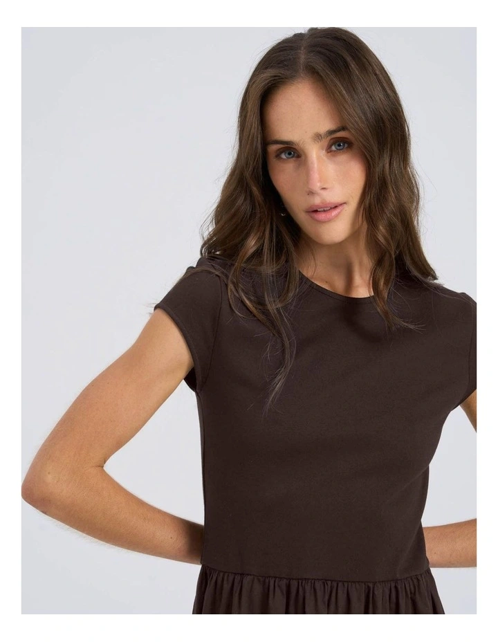 Rosemary Cap Maxi Dress in Chocolate image 6