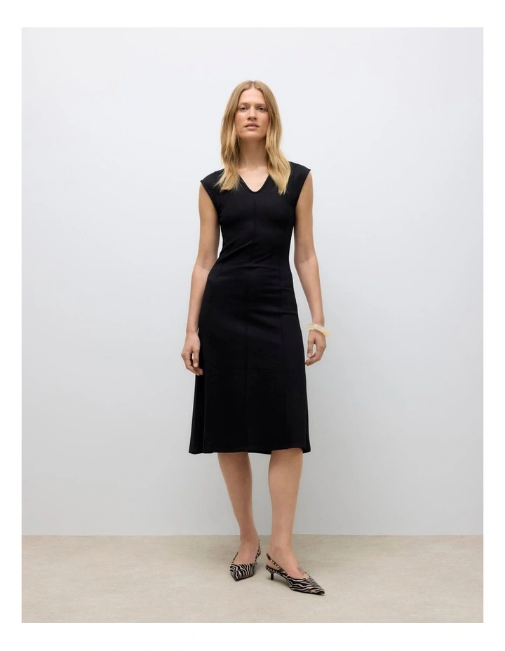Timian Midi Dress in Black image 1