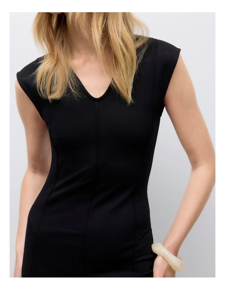 Timian Midi Dress in Black image 2