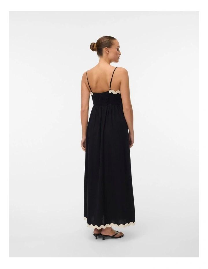 Jenna Scalloped Maxi Dress in Black image 6