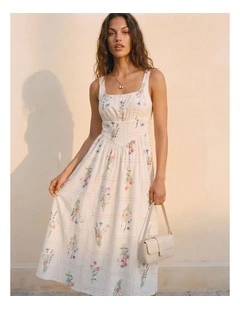 Jamie Floral Maxi Dress in White