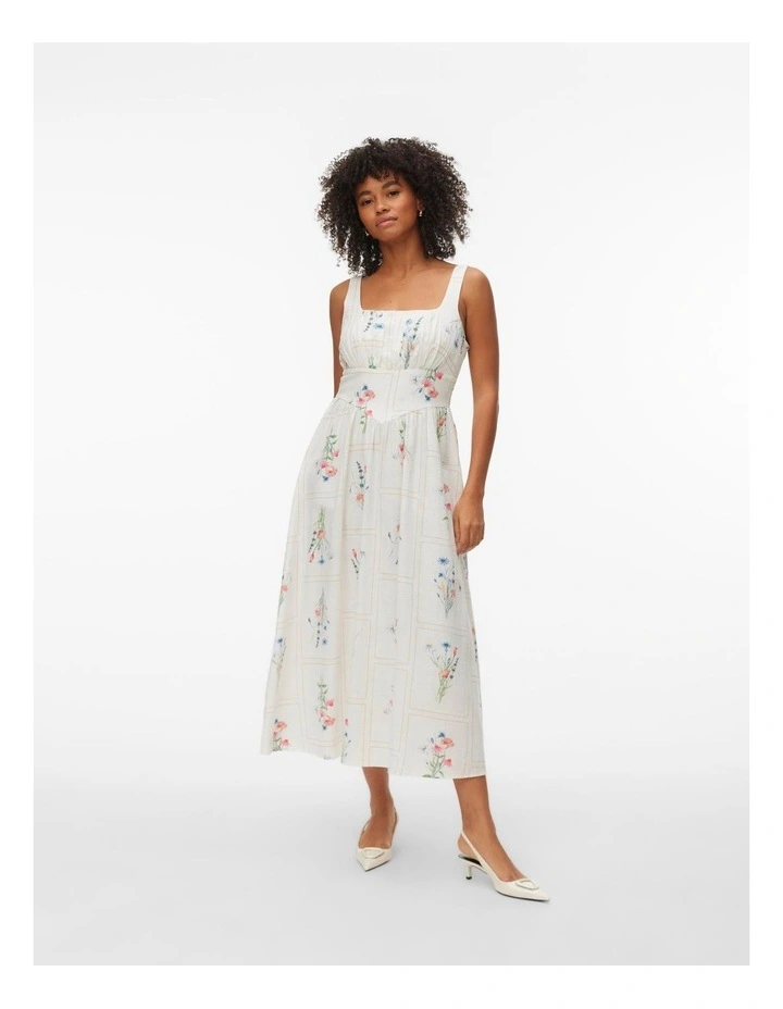 Jamie Floral Maxi Dress in White image 4