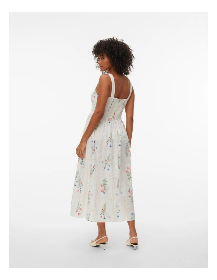 Jamie Floral Maxi Dress in White image 5