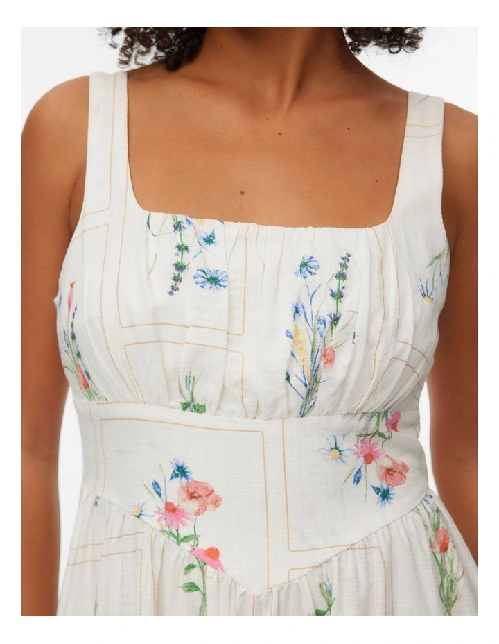 Jamie Floral Maxi Dress in White image 6