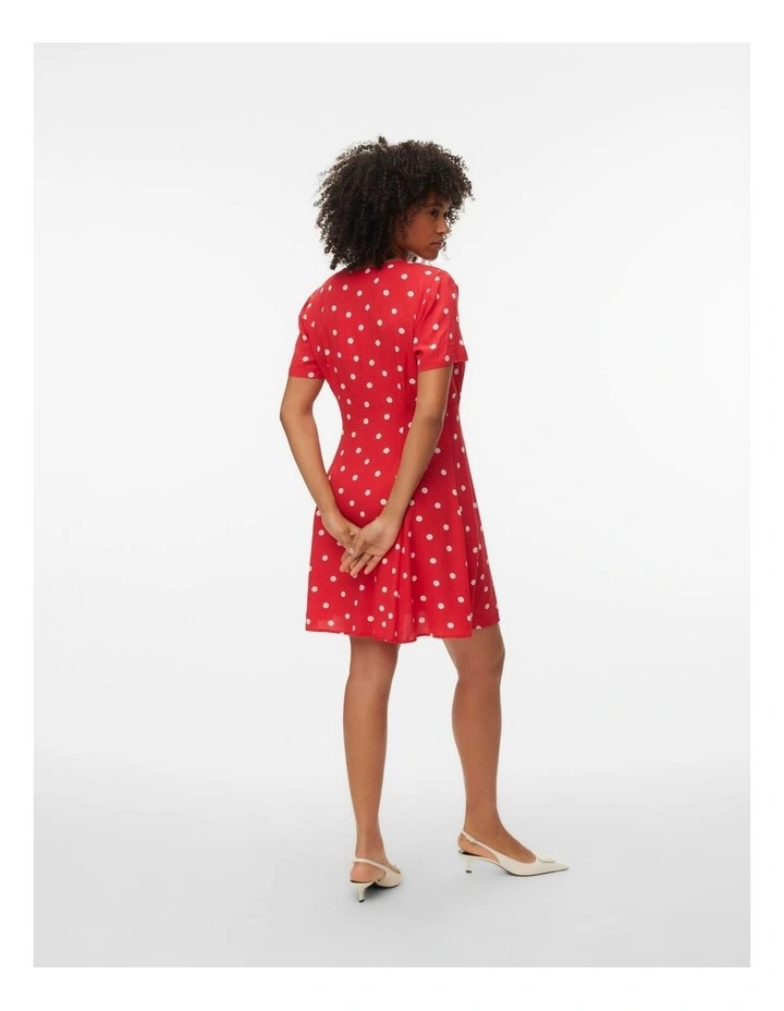 Kora Spotted Mini Dress in Pink image 6