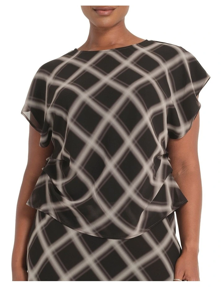 Cameron Top in Black/Beige image 1