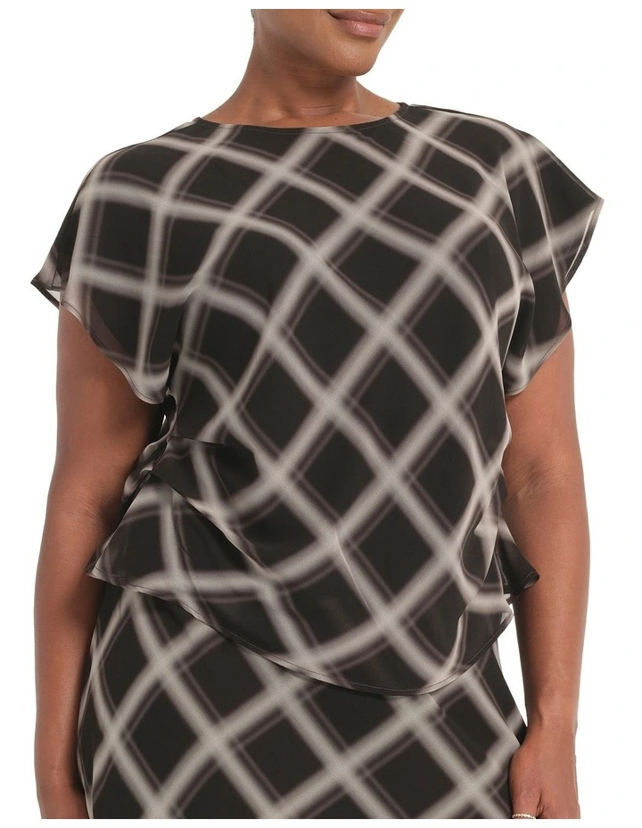 Cameron Top in Black/Beige image 4