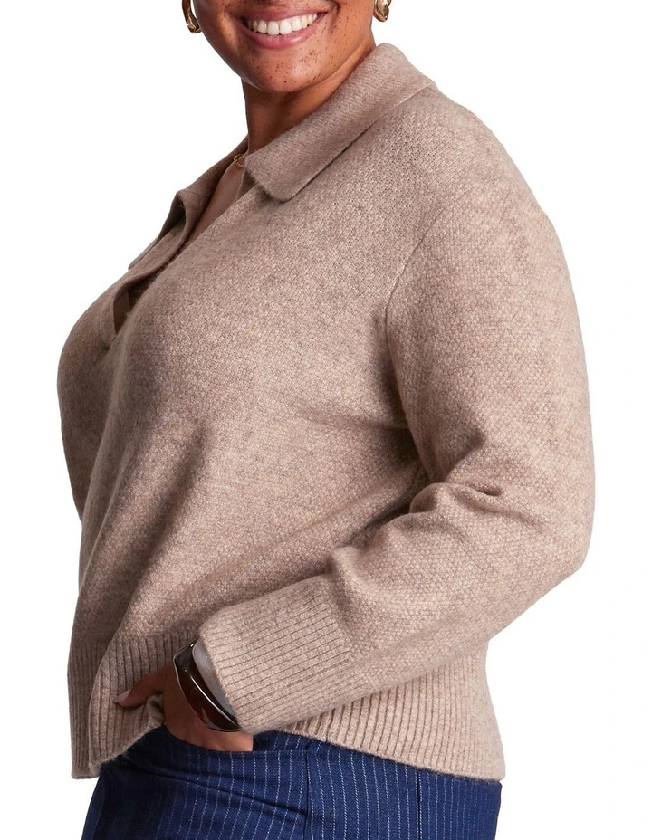 Nellie Knit in Beige image 3