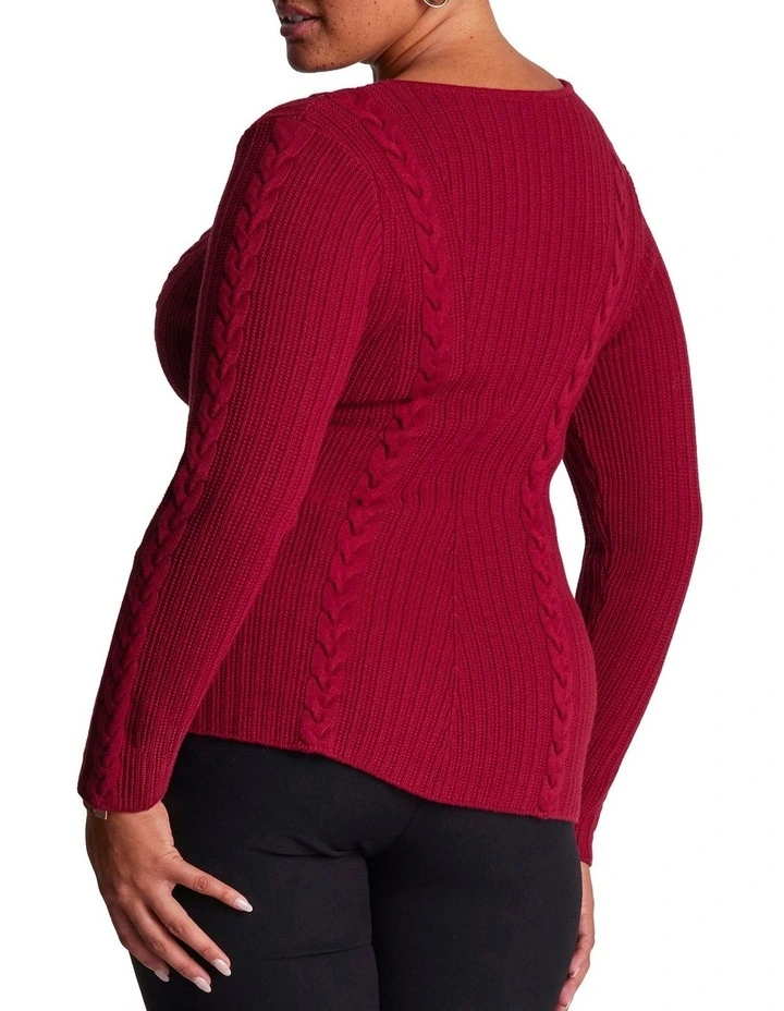 Eveline Knit in Red image 2