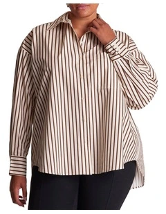 Jessica Shirt in Beige/Brown