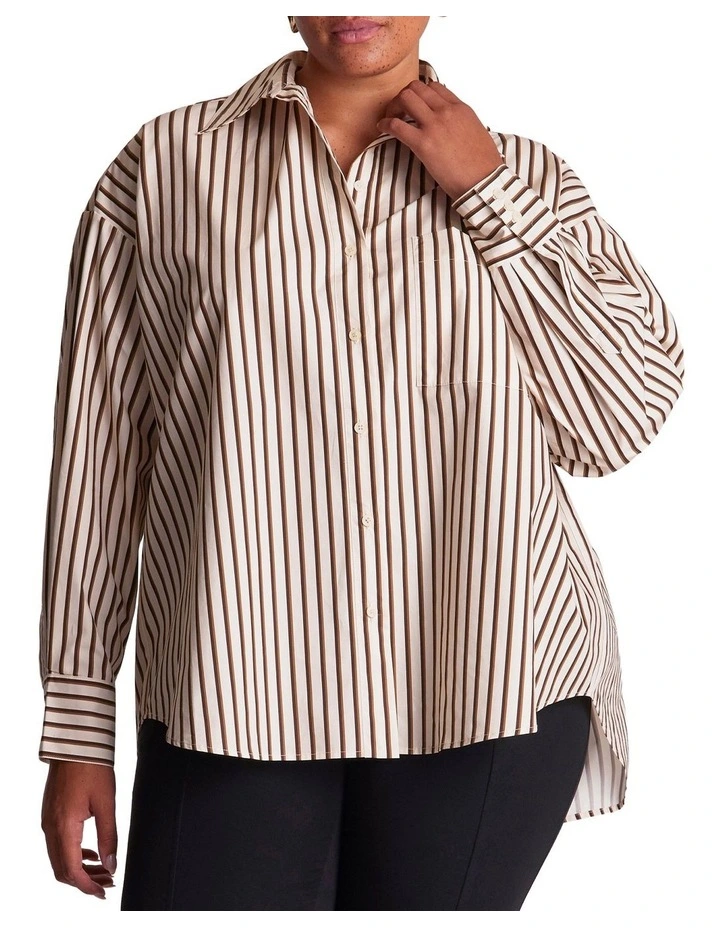 Jessica Shirt in Beige/Brown image 1