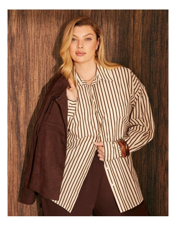Jessica Shirt in Beige/Brown image 2