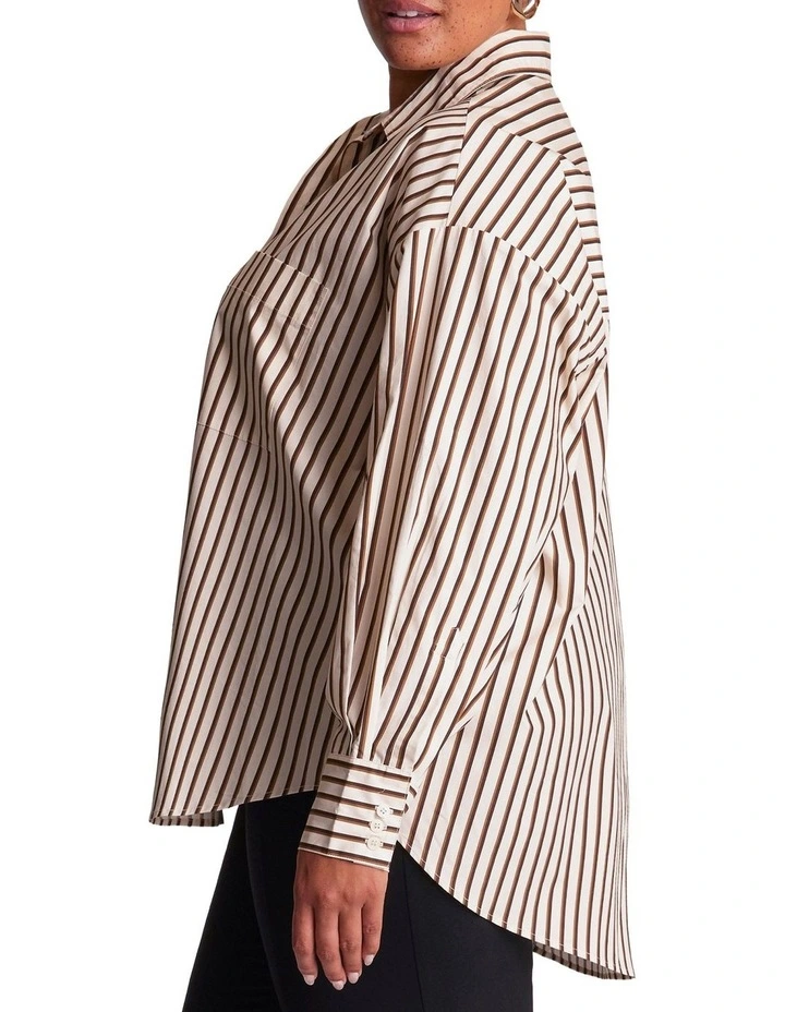 Jessica Shirt in Beige/Brown image 4