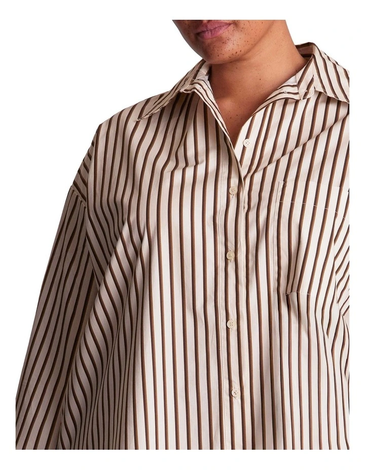 Jessica Shirt in Beige/Brown image 5