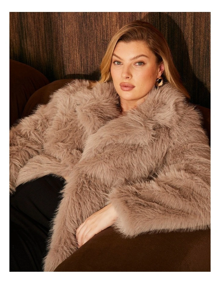Rory Coat in Beige image 2