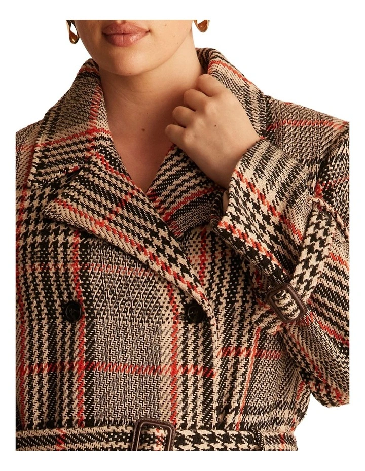 Bella Coat in Check image 5