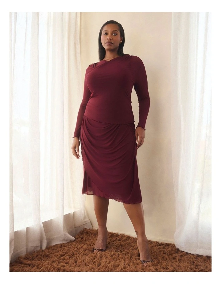 Annalise Skirt in Red image 2