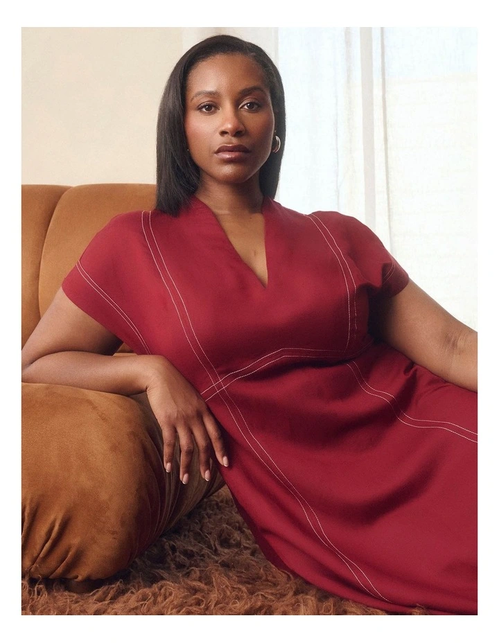 Arden Dress in Red image 2