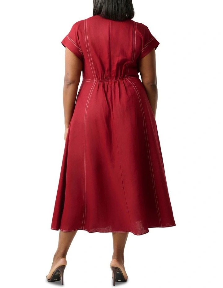 Arden Dress in Red image 3