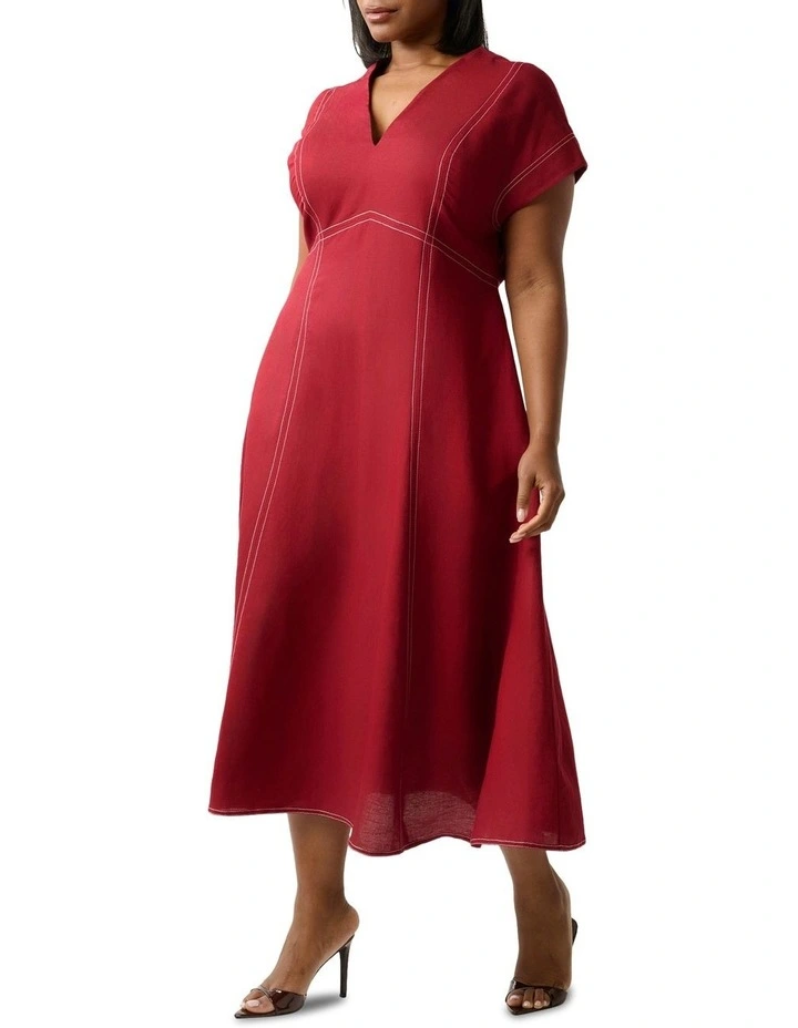 Arden Dress in Red image 4