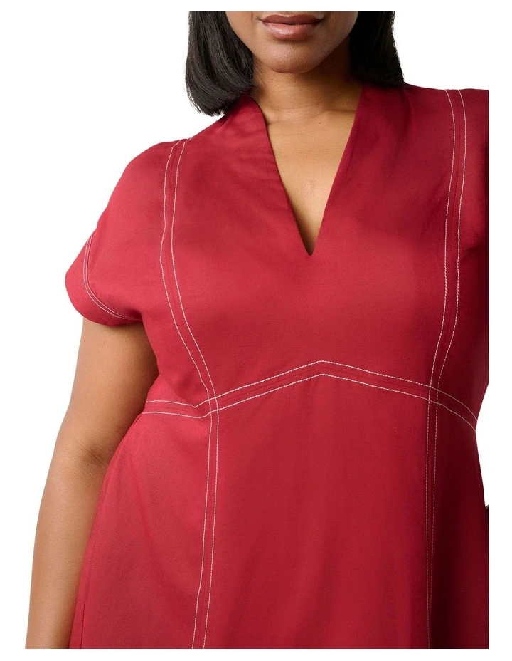 Arden Dress in Red image 5