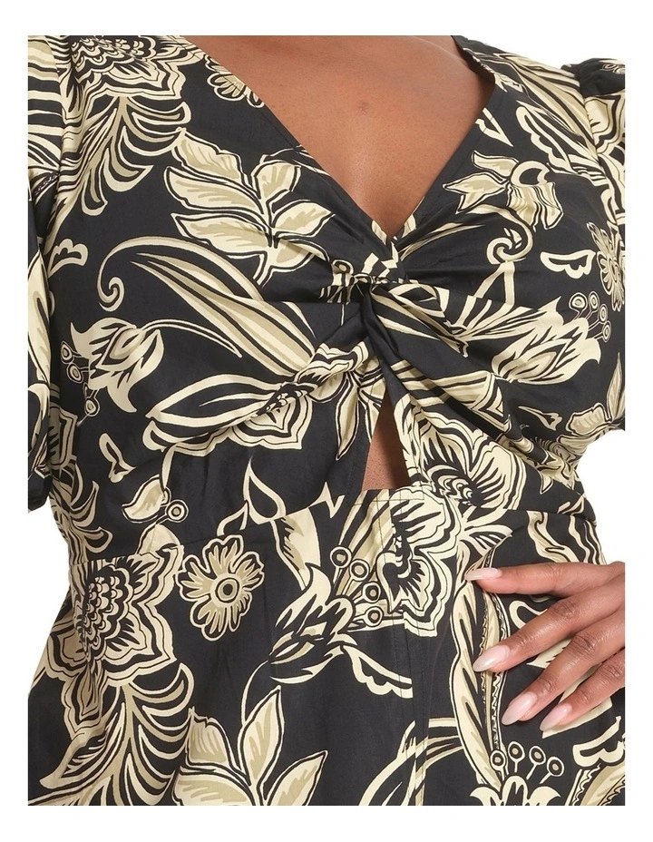 Kelsie Dress in Black/Cream image 5