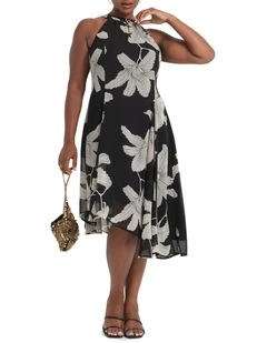 Astra Dress in Black/Cream