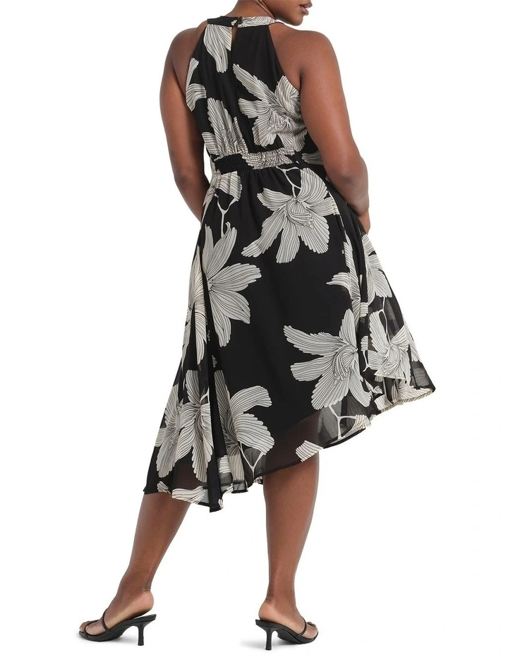 Astra Dress in Black/Cream image 3