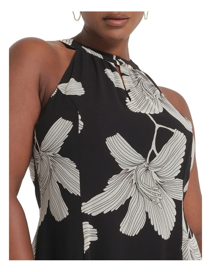 Astra Dress in Black/Cream image 5