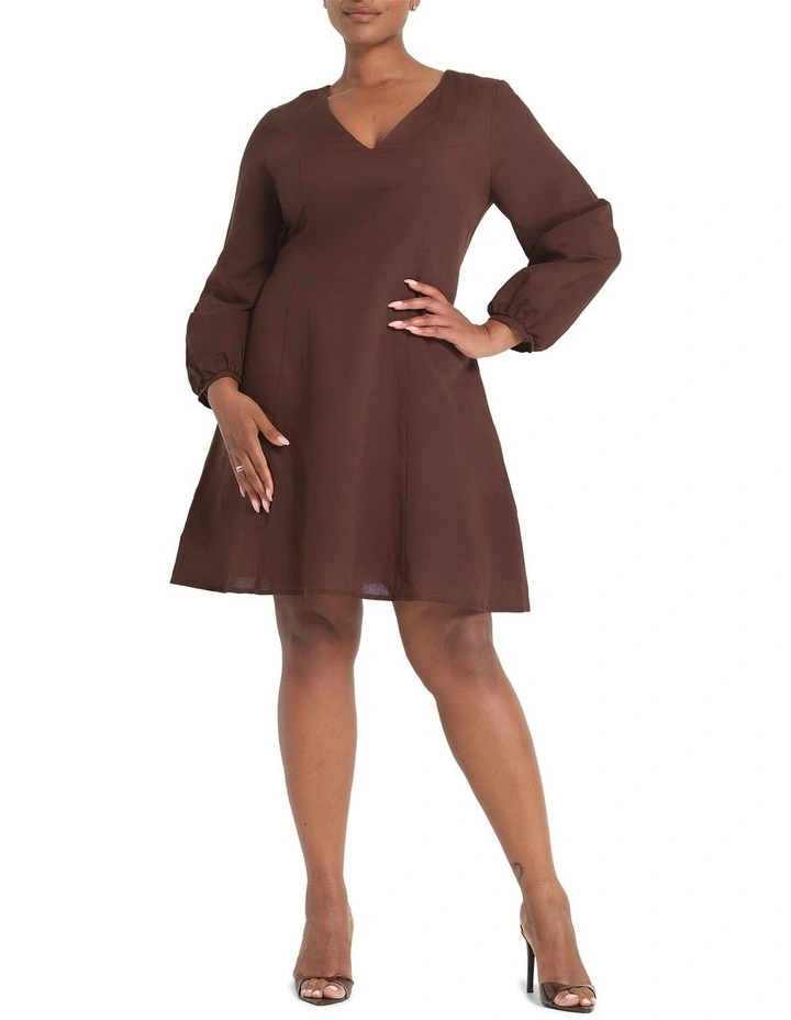 Adira Dress in Brown image 1