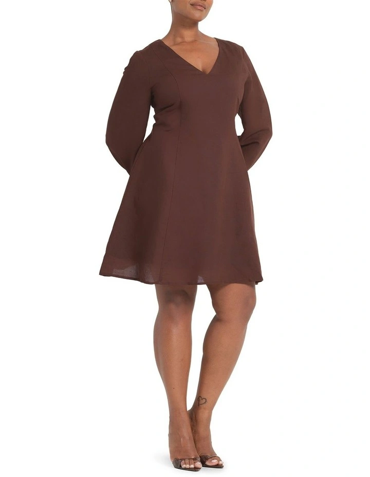 Adira Dress in Brown image 3