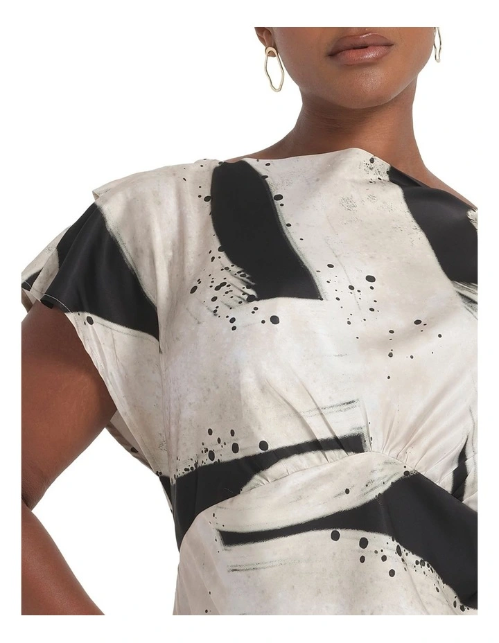 Drew Dress in Black/White image 4