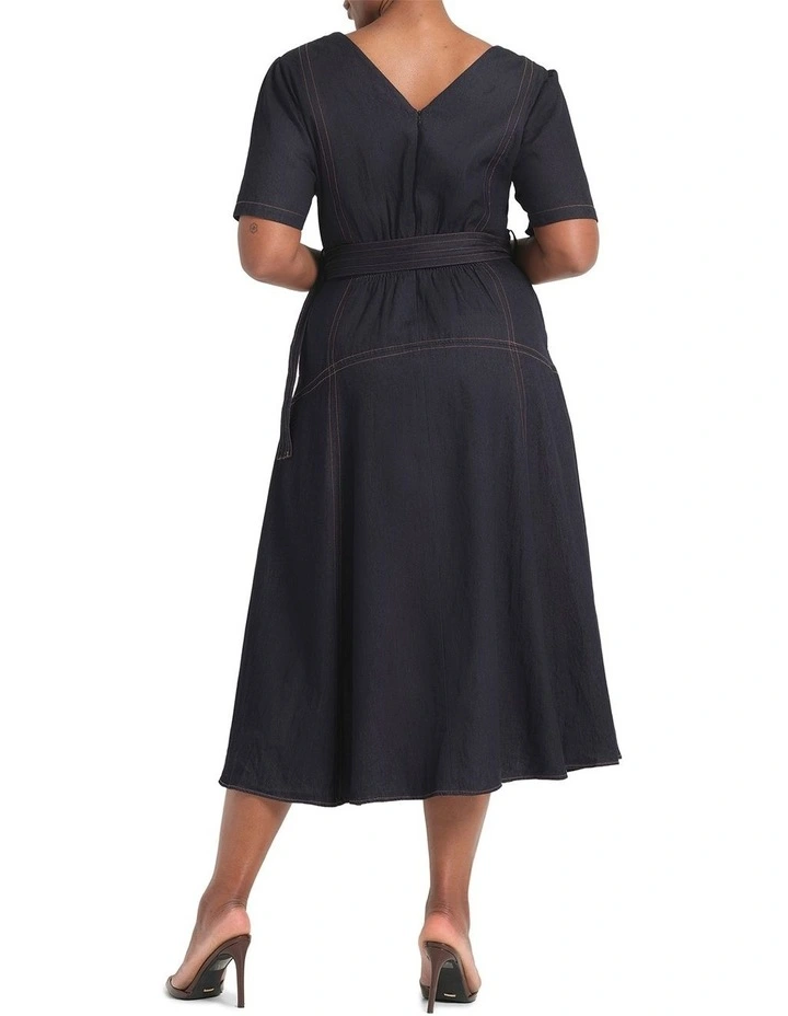 Lyra Dress in Navy Denim image 3