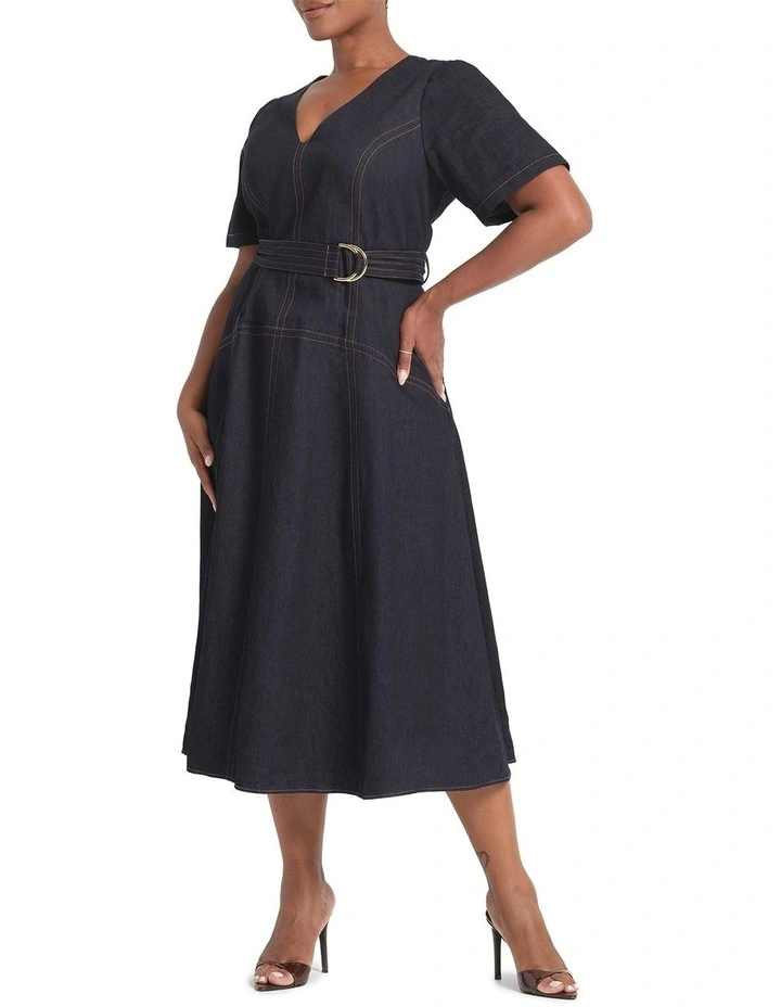 Lyra Dress in Navy Denim image 4