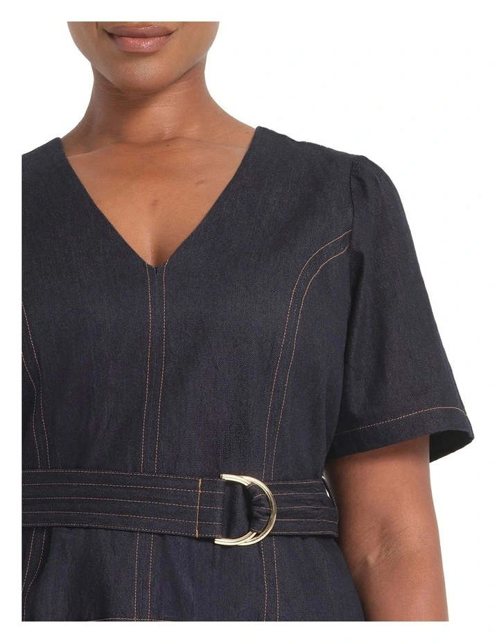 Lyra Dress in Navy Denim image 5
