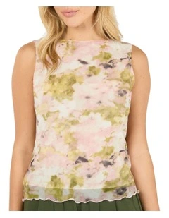 Bloomwood Top in Flora Mist
