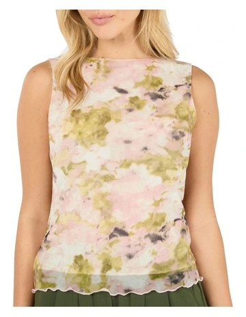 Bloomwood Top in Flora Mist