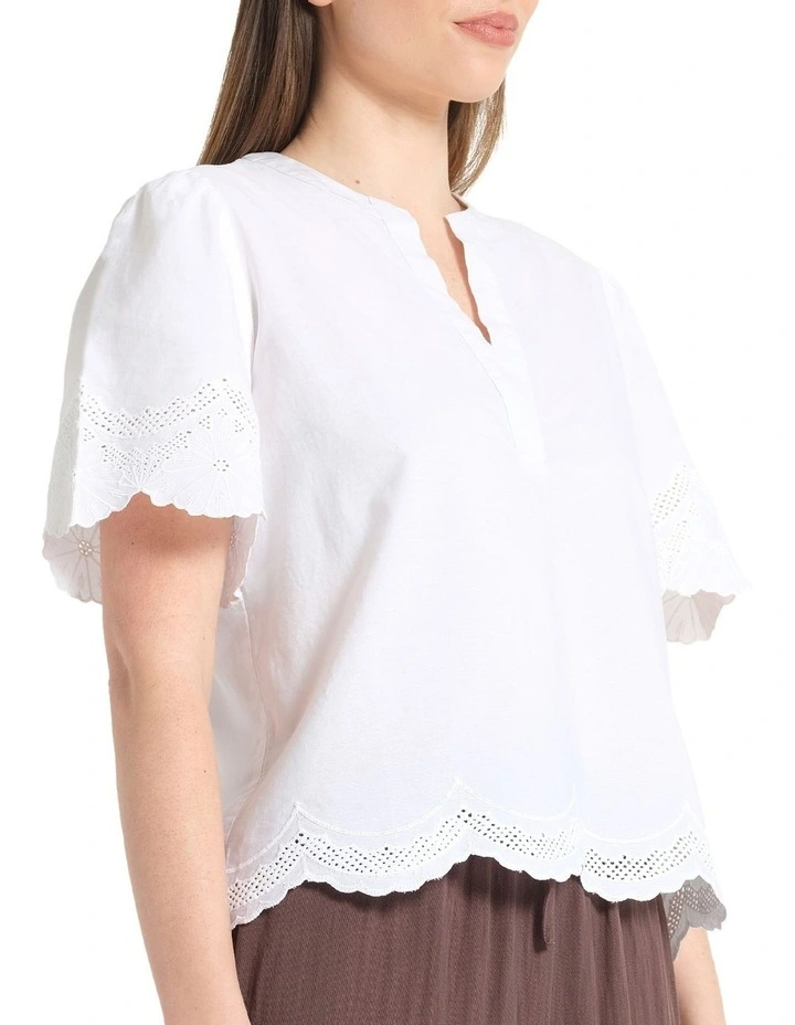Pimelle Top in White image 3