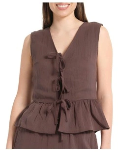 Mira Top in Brown