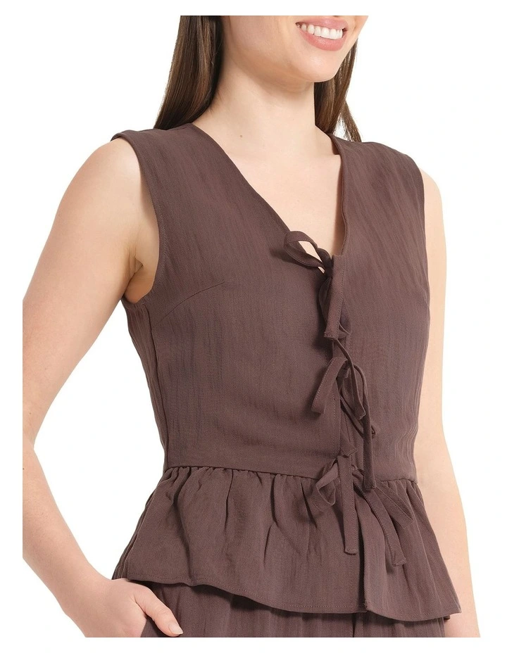 Mira Top in Brown image 3