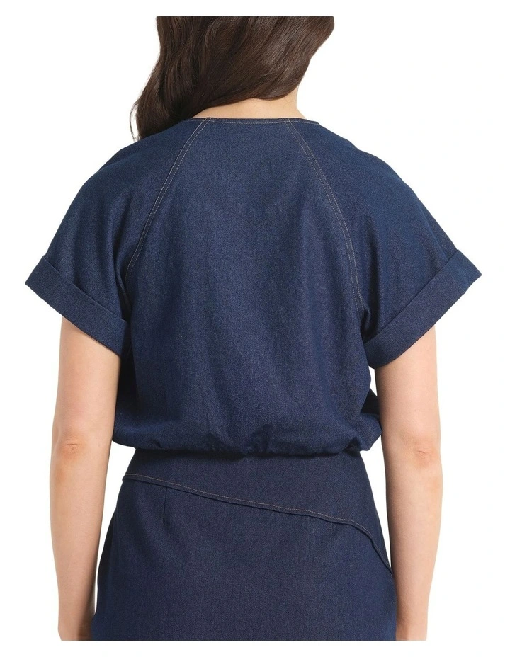 Adelle Top in Denim image 2