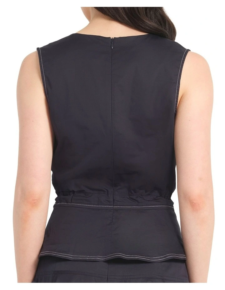 Obscura Top in Navy image 2