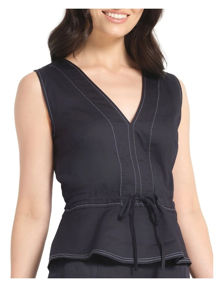 Obscura Top in Navy image 3